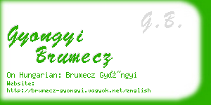 gyongyi brumecz business card